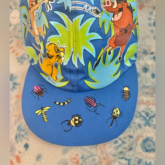 Disney The Lion King Tastes Like Chicken Simba Timon Pumbaa Bug Toss Hat Vintage - Picture 5 of 11